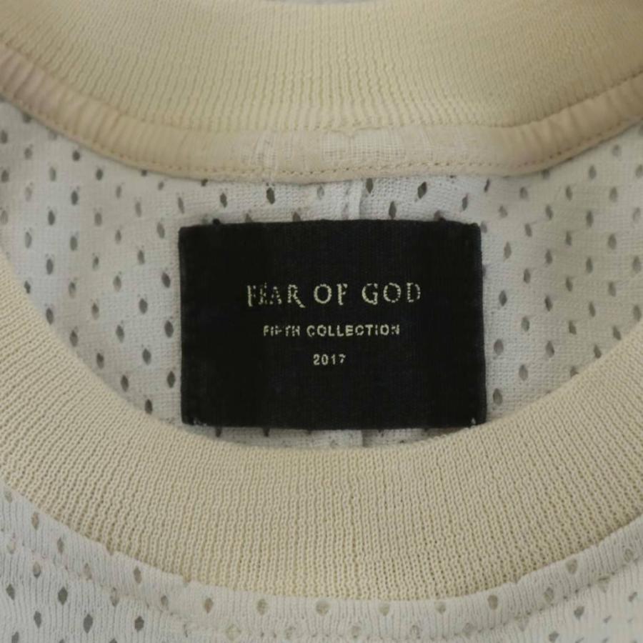 【中古】フィアオブゴッド Fear of God Tシャツ カットソー 半袖 メッシュ シルク 絹 S 白 ホワイト フィアオブゴッド Fear of God Tシャツ カットソー 半袖 メッシュ