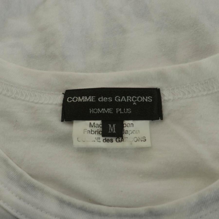 【中古】コムデギャルソンオムプリュス AD2019 19AW ゴス期 MIKITYPE Tシャツ カットソー 半袖 ロゴ チェーン M 白 黒 コムデギャルソンオムプリュス AD2019 19AW ゴス期 MIKITYPE Tシャツ