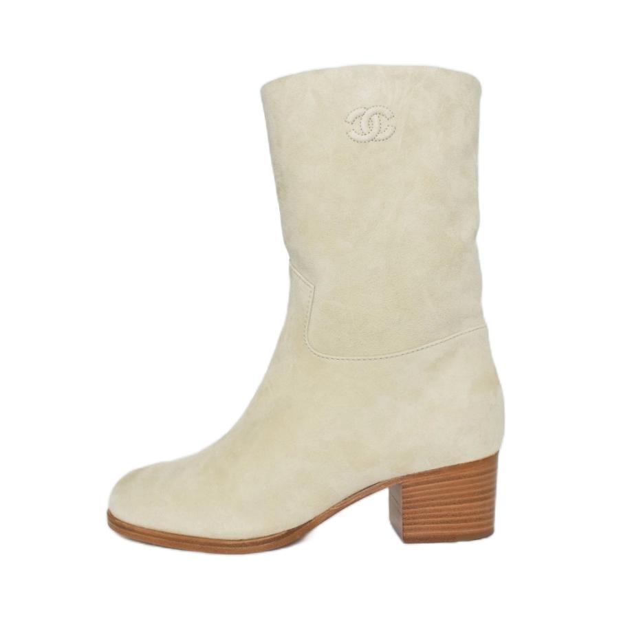 CHANEL シャネル スエード ロングブーツ 36 CHANEL（シャネル） 未使用品 ロングブーツ スエード ココマーク 36