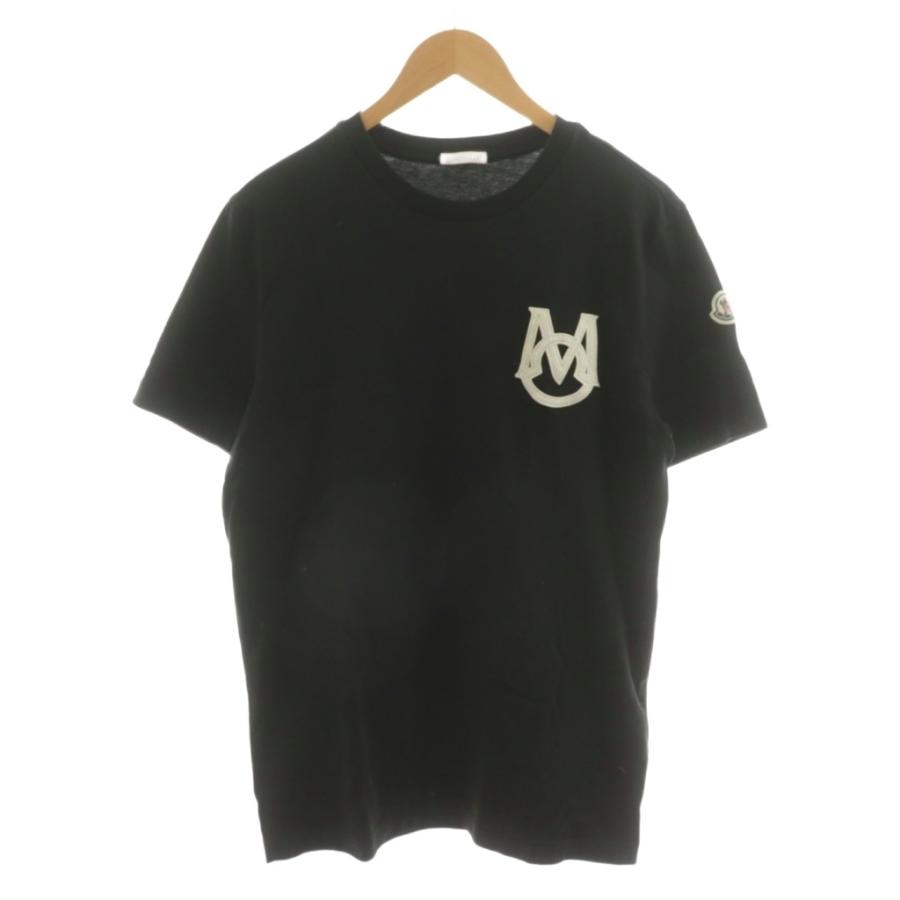 MONCLER（モンクレール） MONCLER Tシャツ カットソー 半袖 ロゴ M 黒