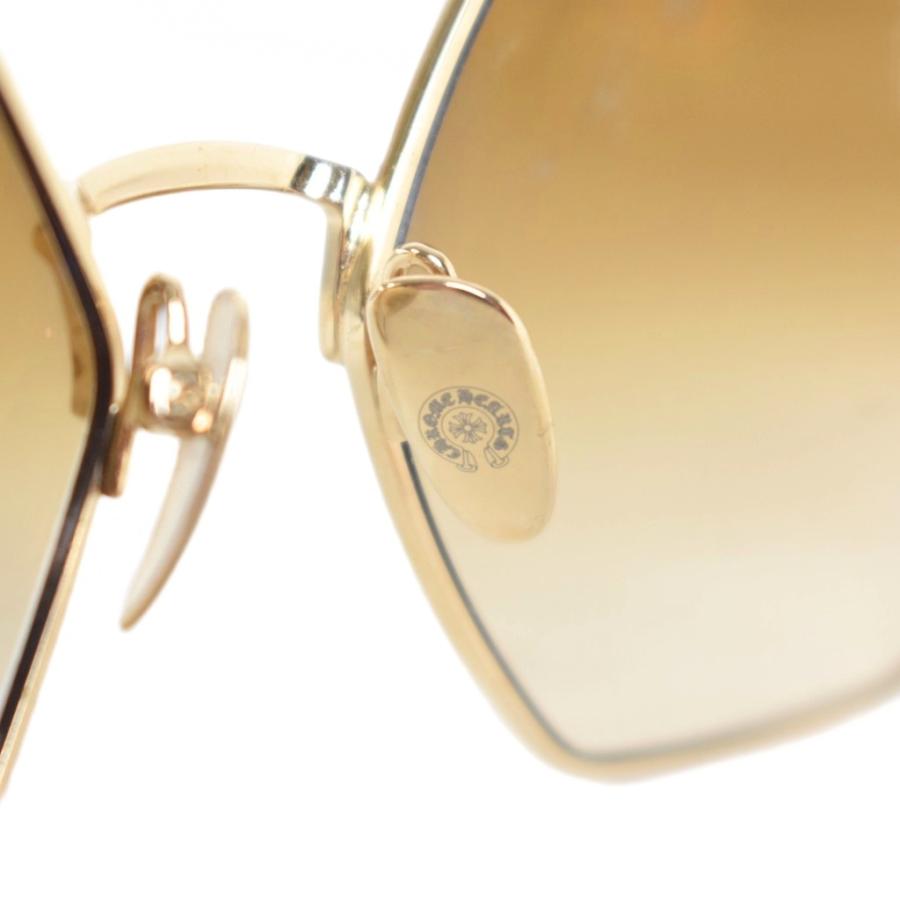 クロムハーツ CHROME HEARTS CREAMED CHクロス サングラス アイウェア ゴールドカラー ☆AA★ メンズ_4