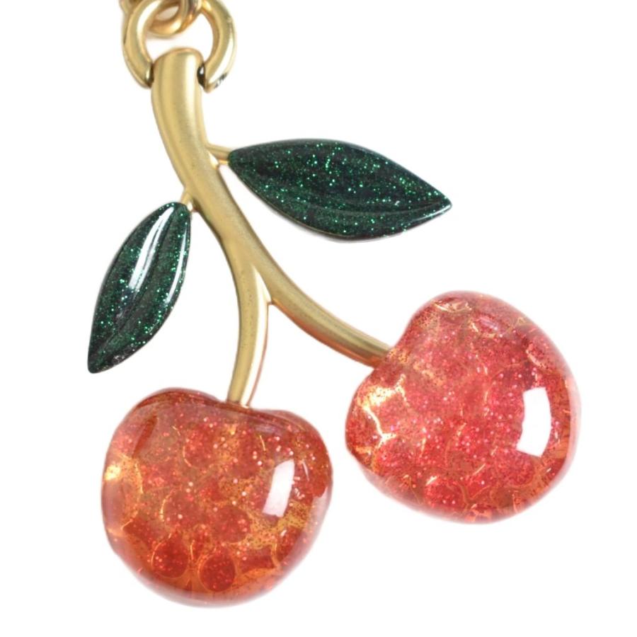 COACH（コーチ） チェリー さくらんぼ キーホルダー チャーム ラメ