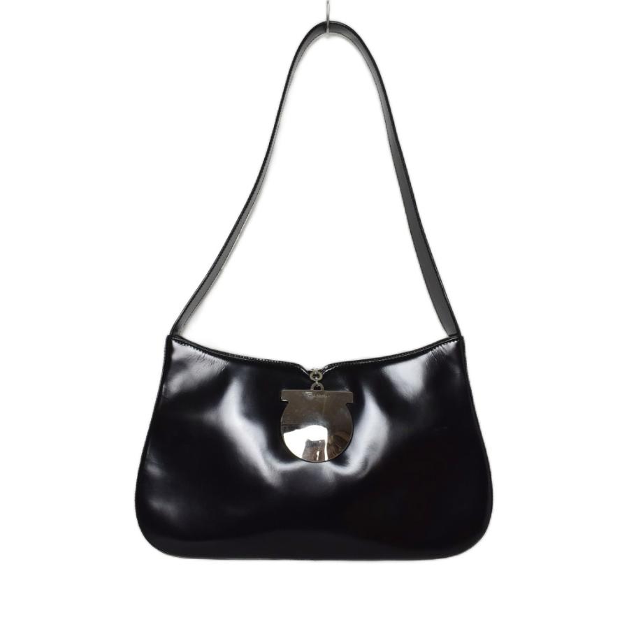 Salvatore Ferragamo ワンショルダー ホーボー ガンチーニ Ferragamo ホーボー ガンチーニバックル ショルダーバッグ | ブラック