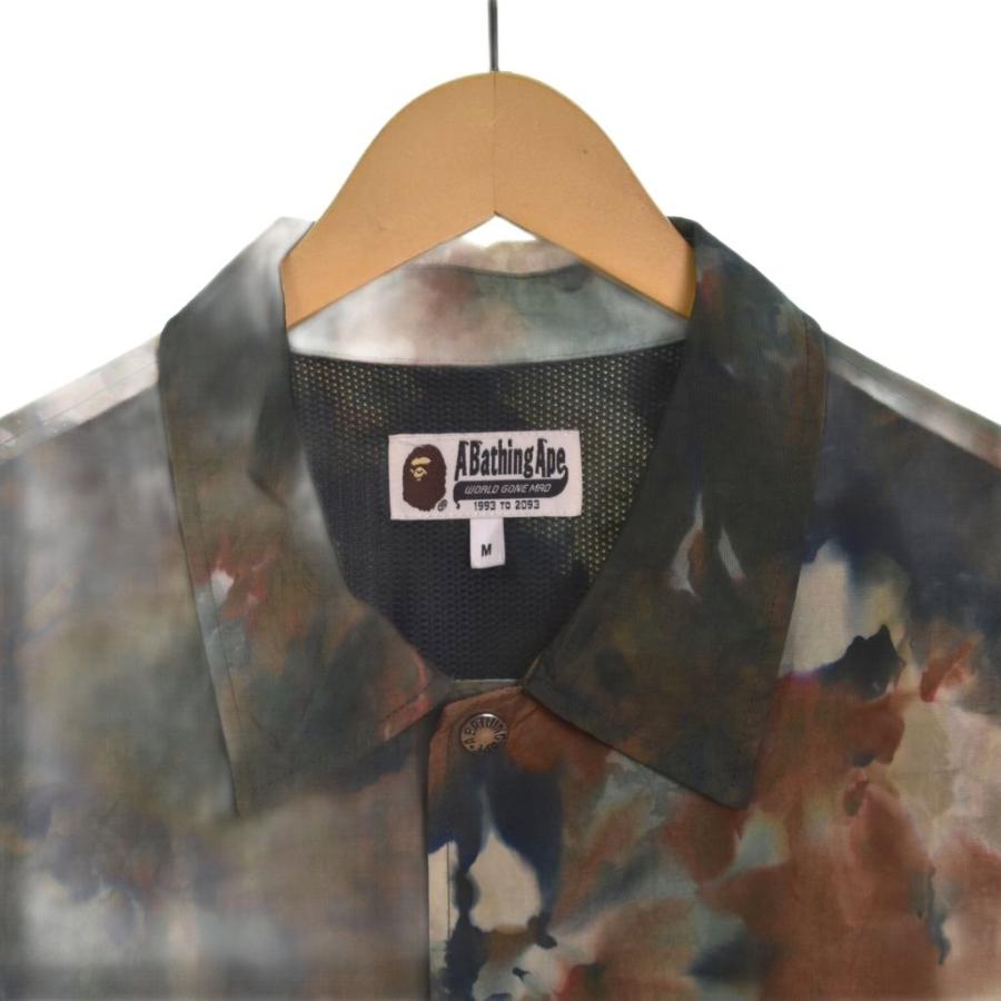 【中古】アベイシングエイプ A BATHING APE コーチジャケット 注染染め カモフラ M カーキ 001LJJ301016M A BATHING APE（アベイシングエイプ） A BATHING APE CHUSEN RELAXED