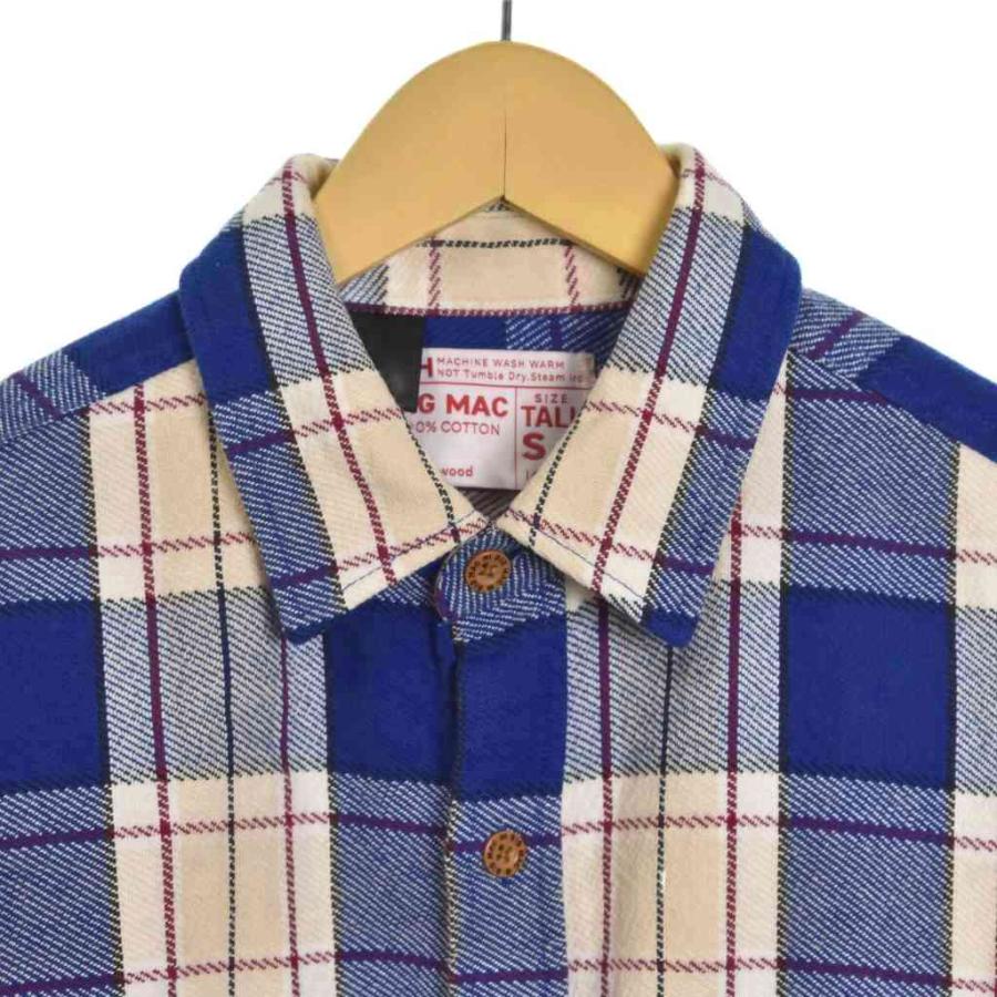 ミスターハリウッド/エヌハリウッドX bigmacネルシャツ 青/白チェックM ミスターハリウッド/エヌハリウッドX bigmacネルシャツ 青/白チェックM