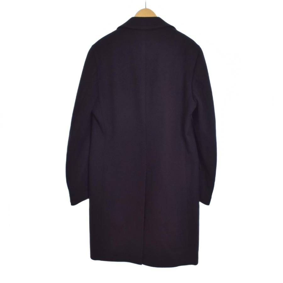 ラルディーニ LARDINI チェスターコート ステンカラー ウール 46 紺