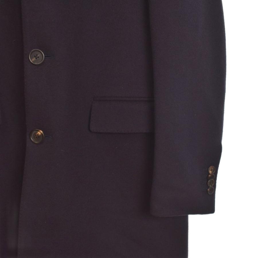 ラルディーニ LARDINI チェスターコート ステンカラー ウール 46 紺