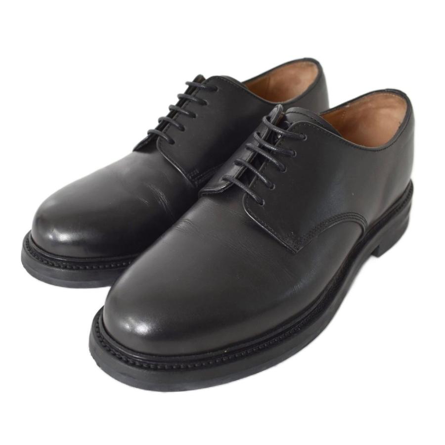 【中古】HARROGATE ハロゲイト EUSTON フレンチカーフプレーントゥシューズ 7 黒 ブラック EUSTON BB03  メンズ HARROGATE ハロゲイト EUSTON フレンチカーフプレーントゥシューズ 7