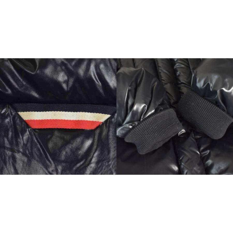 【中古】モンクレール MONCLER 17AW NAZCA ビッグロゴパッチ ダウンジャケット フード 1 黒 ブラック C20914183205 MONCLER（モンクレール） MONCLER 17AW NAZCA ビッグロゴパッチ ダウン
