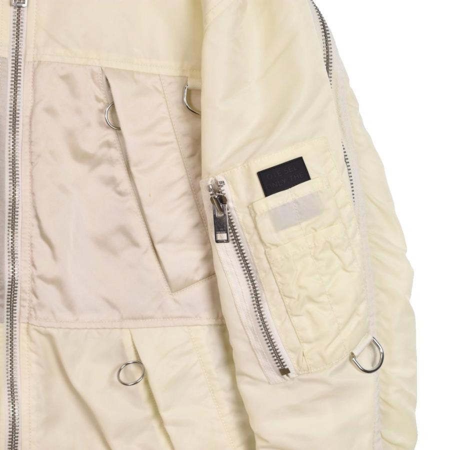 【中古】ディーゼル DIESEL リバーシブルジャケット ブルゾン MA-1 M アイボリー ☆AA★ メンズ DIESEL（ディーゼル） リバーシブルジャケット ブルゾン MA-1 M