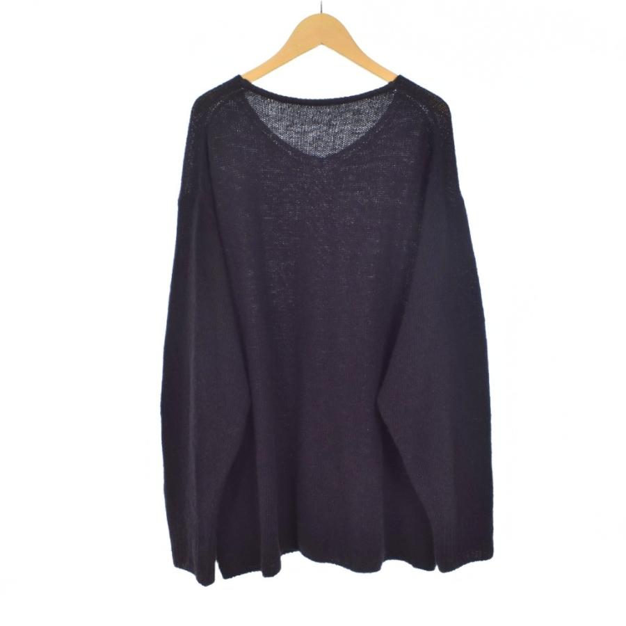コモリ COMOLI 22AW カシミヤ Vネック ニット セーター 長袖 3 紺