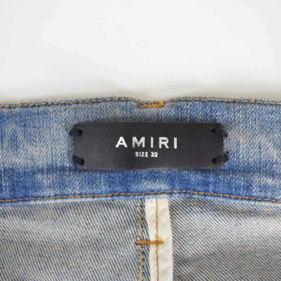 Amiri アミリ クラッシュスキニーデニム ダメージ加工 32 ブルー 