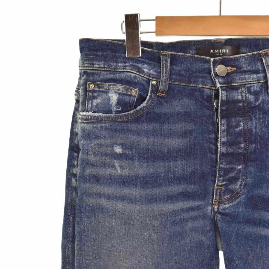 アミリ AMIRI MX1 ダメージ加工 ストレッチスキニー デニムパンツ