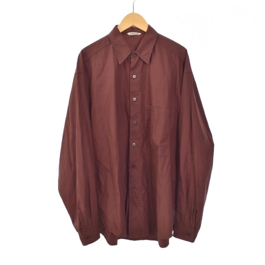 オーラリー AURALEE 21AW WASHED FINX TWILL BIG SHIRTS ウォッシュド