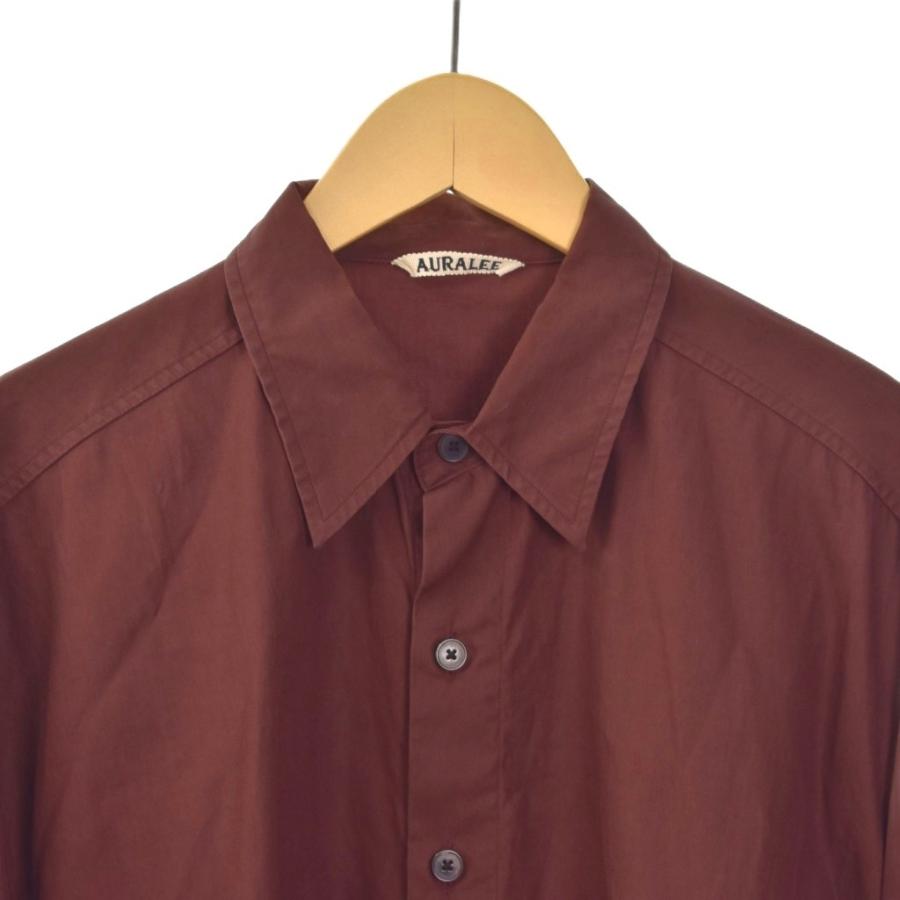オーラリー AURALEE 21AW WASHED FINX TWILL BIG SHIRTS ウォッシュド