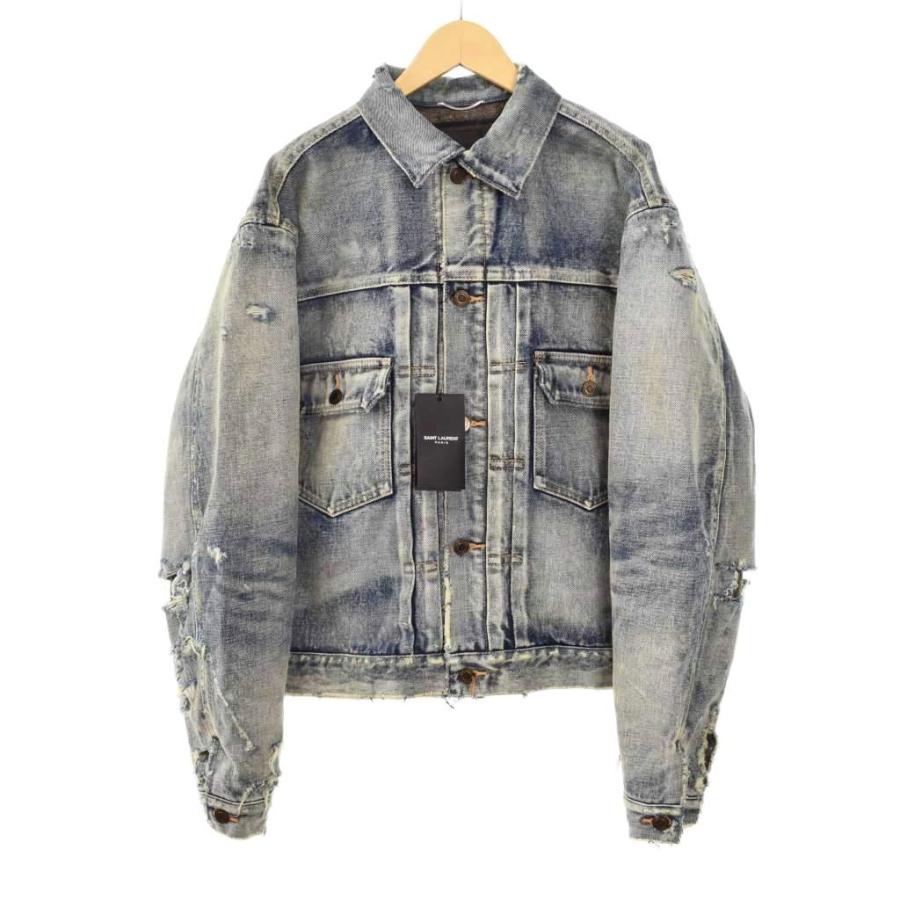サンローラン パリ SAINT LAURENT PARIS 21AW デストロイ加工 デニム