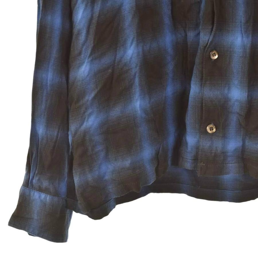 ハイドアンドシーク HideandSeek 23SS Ombre Check L/S Shirt オンブレ