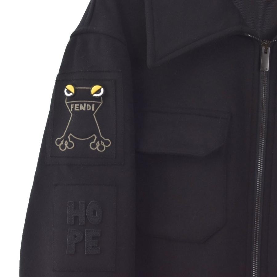 FENDI（フェンディ） ジャケット ブルゾン モンスター 刺繍 50 黒