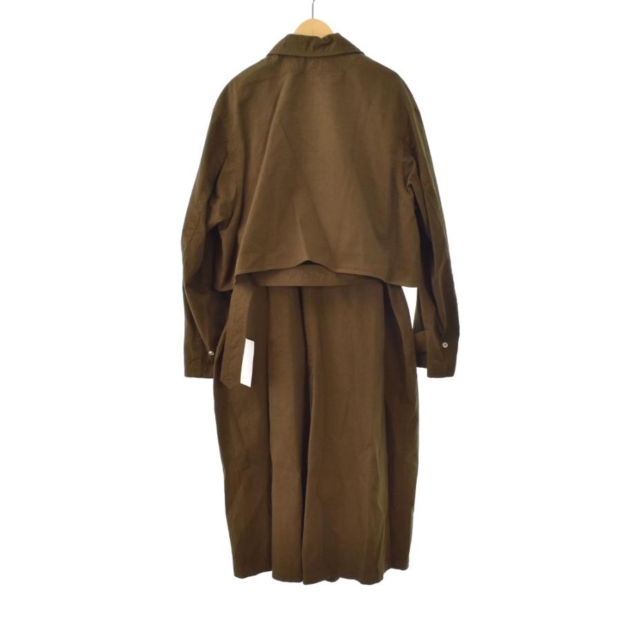ヨーク YOKE 23AW 2way ステンカラーコート ロング 1 カーキ