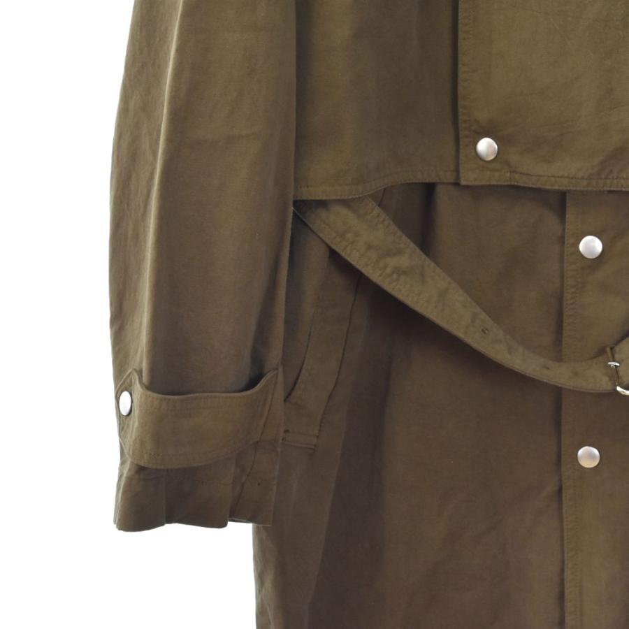 ヨーク YOKE 23AW 2way ステンカラーコート ロング 1 カーキ