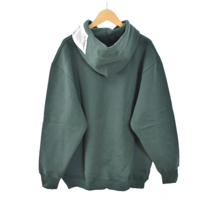 VETEMENTS ヴェトモン フード付きパーカー グリーン ヴェトモン ベトモン VETEMENTS ロゴパッチ オーバーサイズ パーカー