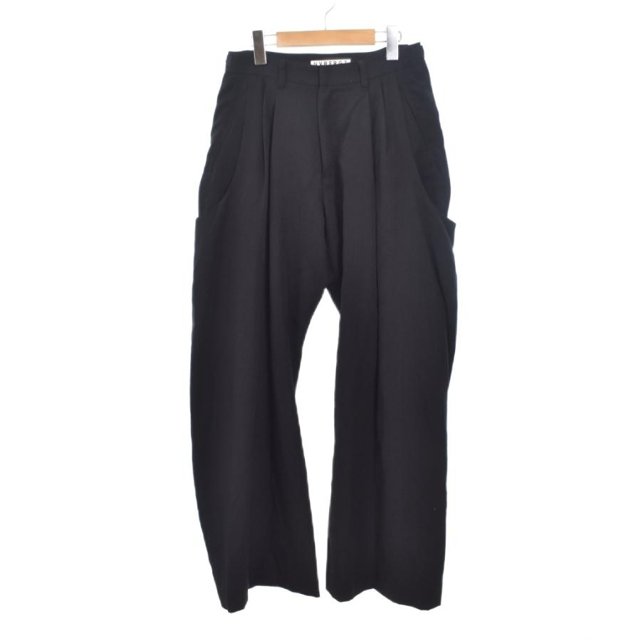 ネヴァーフォーゲット NVRFRGT 25SS 2TUCK CURVED LEG TROUSERS 変形