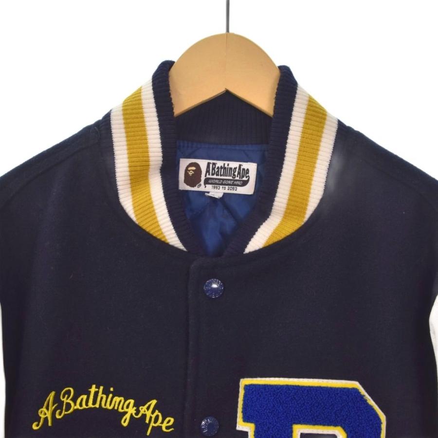 A BATHING APE（アベイシングエイプ） 袖牛革 レザー スタジャン 