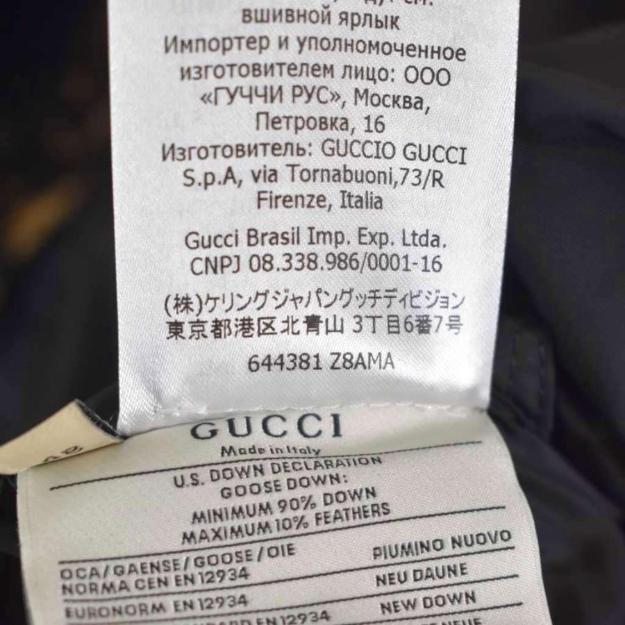 グッチ GUCCI ケンスコット Ken scott 21SS ダウンジャケット ダウンベスト 総柄 2way 48 黒 ブラック 644381 ☆AA★ メンズ_4