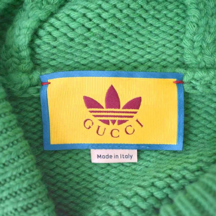 GUCCI（グッチ） アディダス adidas ロゴ刺繍 ニット パーカー