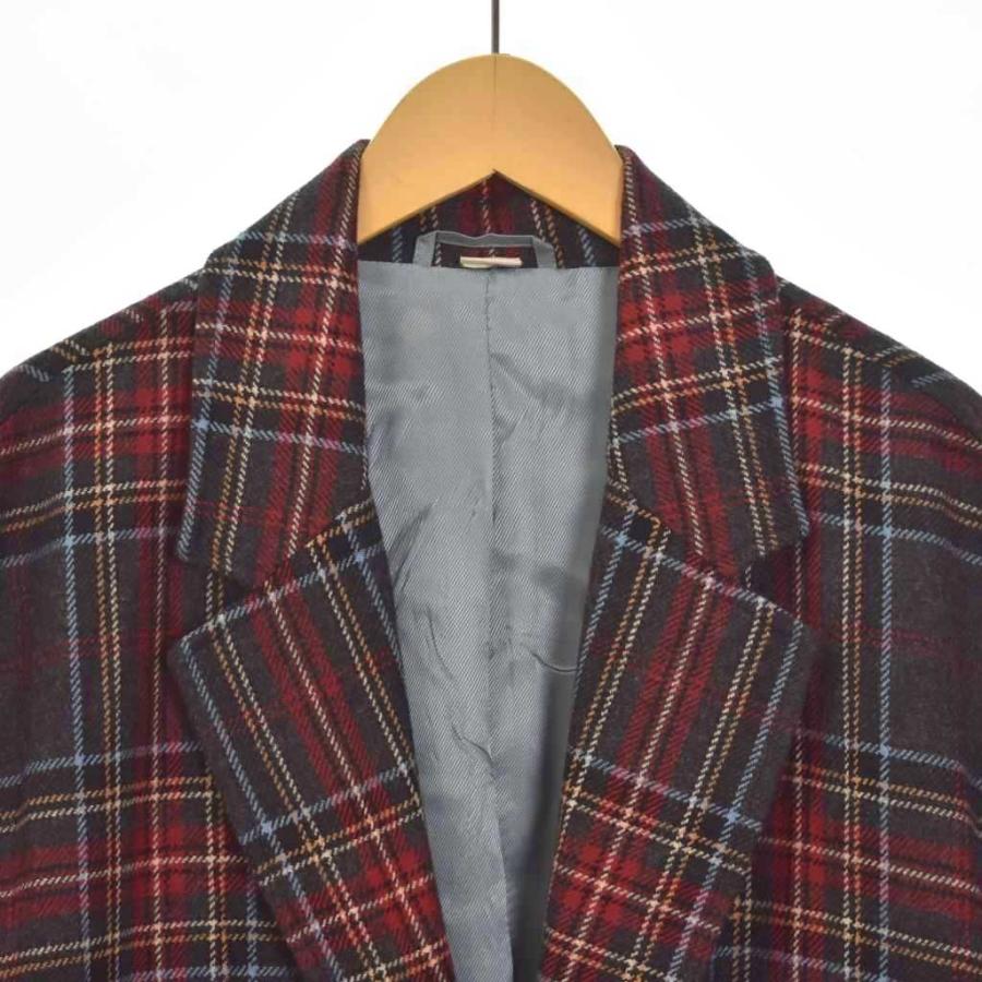 GUCCI（グッチ） カシミヤ チェスターコート ロング チェック ワッペン