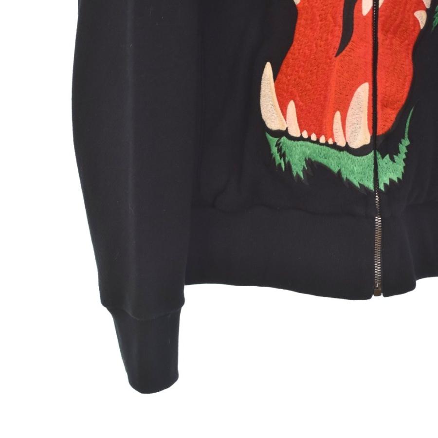 グッチ GUCCI ランウェイコレクション パンサー フロントジップ パーカー フーディー S 黒 ブラック 554795 ☆AA★ メンズ_6