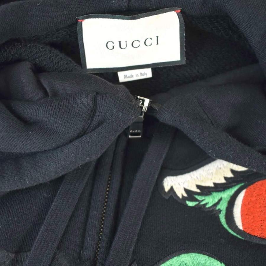 グッチ GUCCI ランウェイコレクション パンサー フロントジップ パーカー フーディー S 黒 ブラック 554795 ☆AA★ メンズ_7