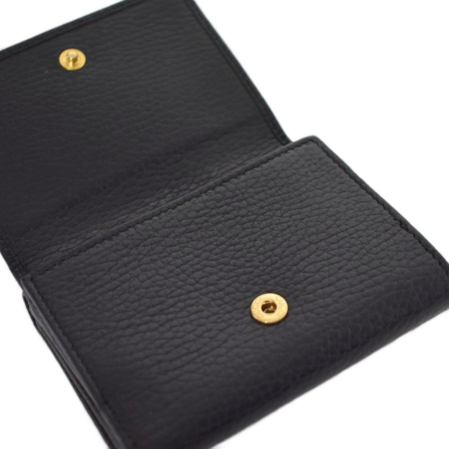 GUCCI（グッチ） プチマーモント 折り財布 ミニウォレット レザー 黒