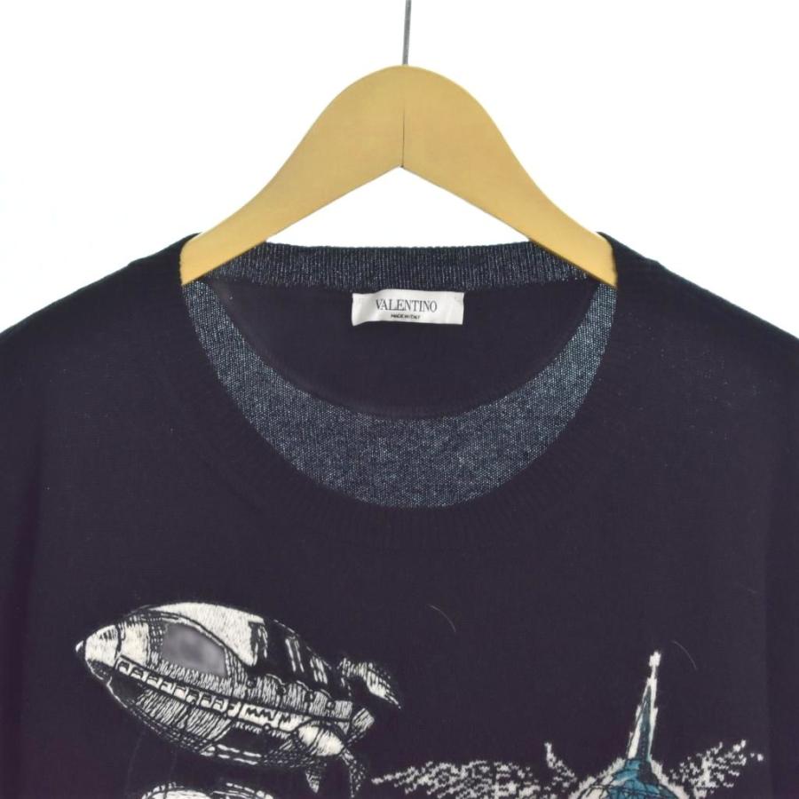 ヴァレンティノ ヴァレンチノ VALENTINO 刺繍 ニット セーター 長袖 総