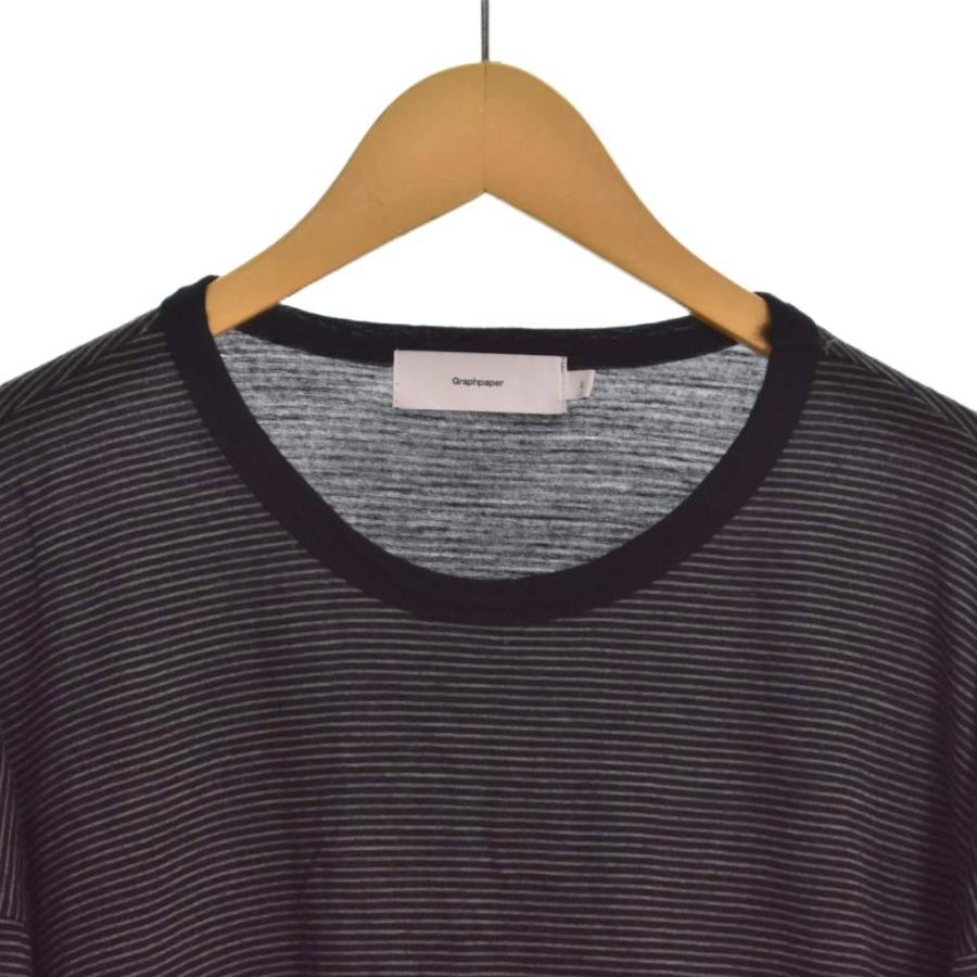 グラフペーパー Graphpaper WOOL BORDER L/S TEE Tシャツ カットソー