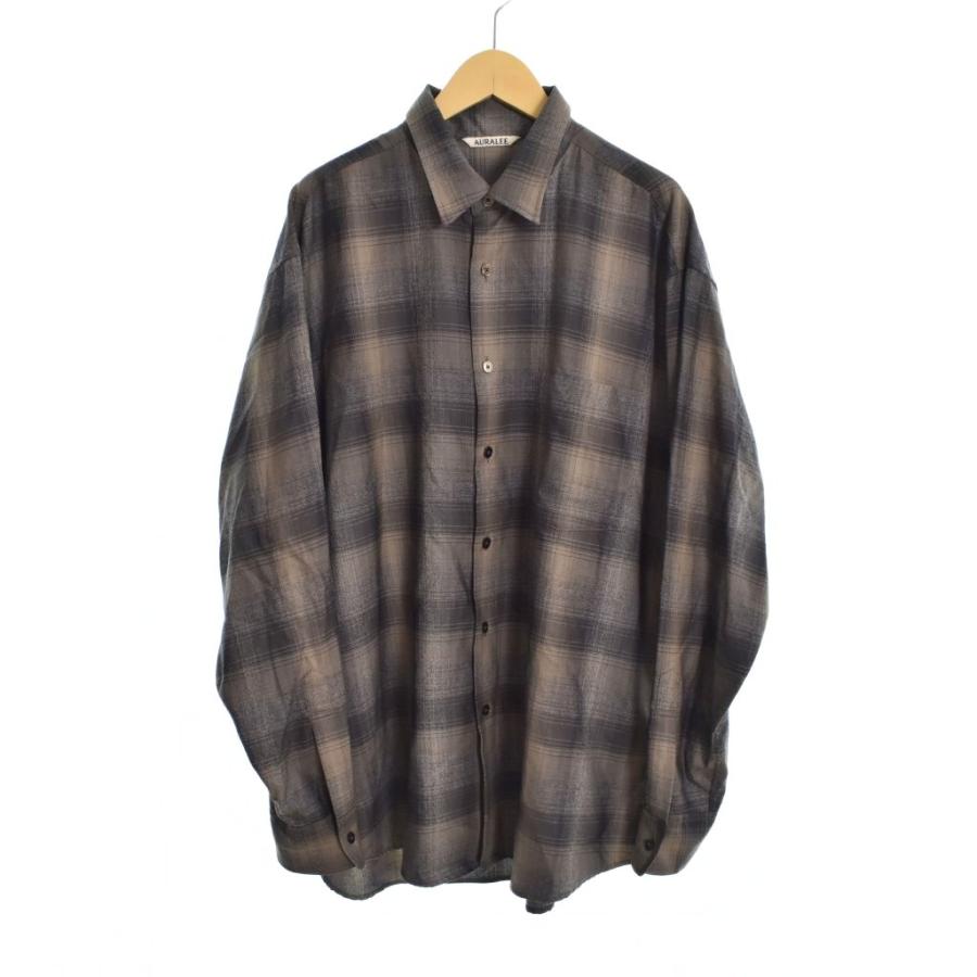 オーラリー AURALEE 24AW SUPER LIGHT WOOL CHECK SHIRT スーパー