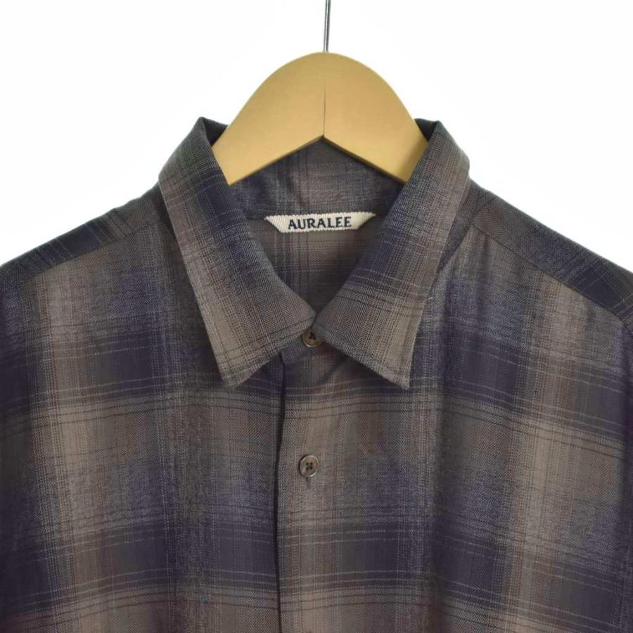 オーラリー AURALEE 24AW SUPER LIGHT WOOL CHECK SHIRT スーパー