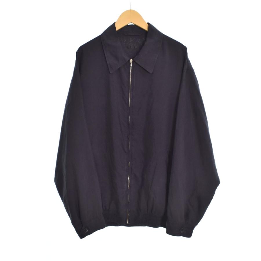 コモリ COMOLI 22AW シルク スイングトップ ジャケット ブルゾン 1 紺