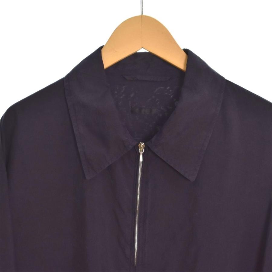 コモリ COMOLI 22AW シルク スイングトップ ジャケット ブルゾン 1 紺