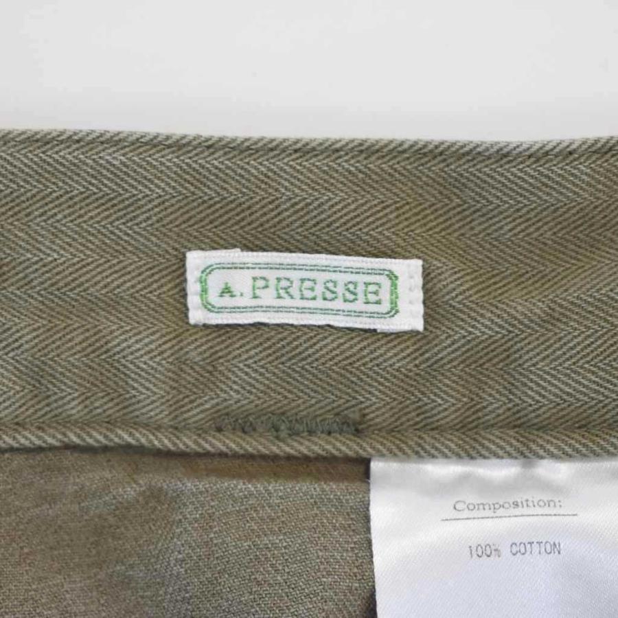 アプレッセ A.PRESSE 22SS USAF Hemmed Bottoms ミリタリーパンツ トラウザーパンツ 2 カーキ 22SAP-04-03M メンズの画像
