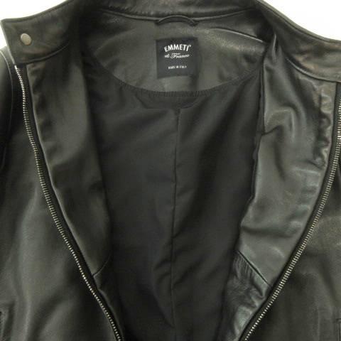 エンメティ EMMETI シングル ライダースジャケット ラムレザー