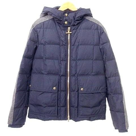 モンクレール ガムブルー ダウンジャケット 切替 ウール カシミヤ サイズ3 MONCLER（モンクレール） ガムブルー GAMME BLEU ウール切替 ダウン