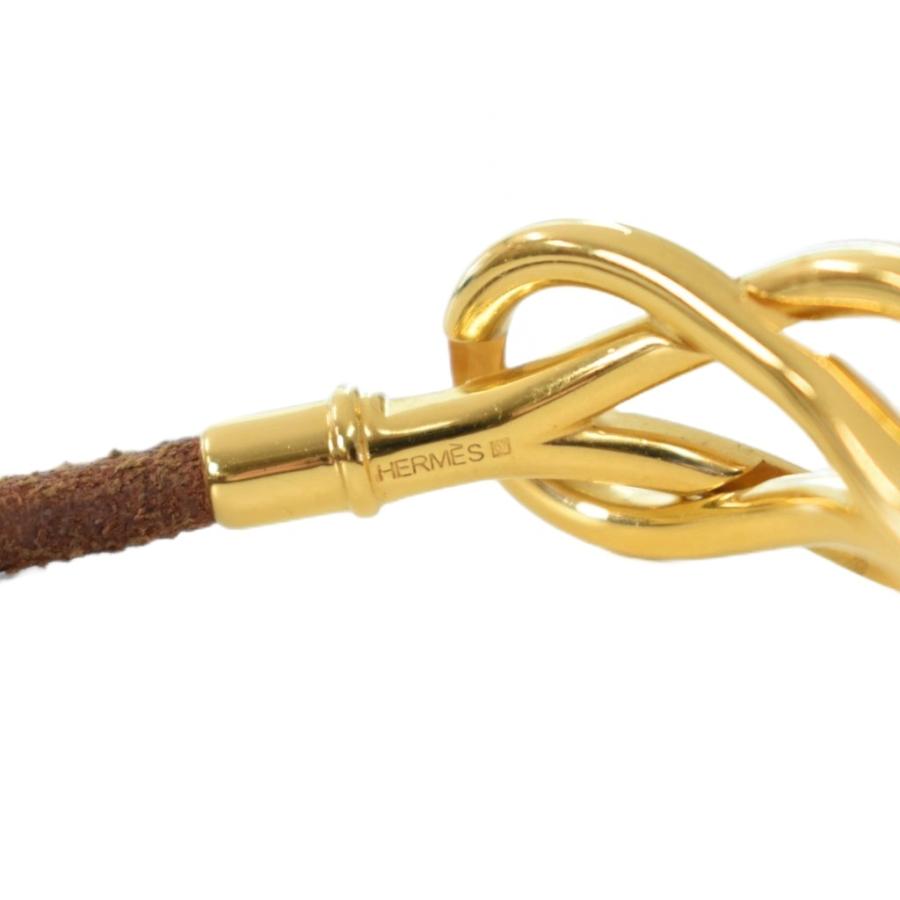 HERMES（エルメス） アタメ ブレスレット アクセサリー レザー 茶