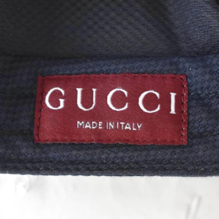 GUCCI（グッチ） 帽子 ベースボールキャップ ロゴ刺繍 無地 XL 紺