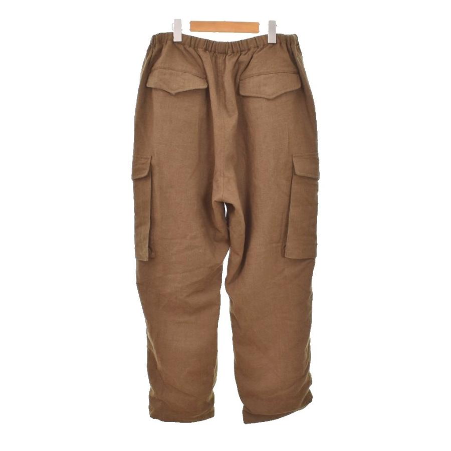 コモリ COMOLI 23AW KHAKI縮絨ウール 6Pパンツ イージーパンツ 3 茶