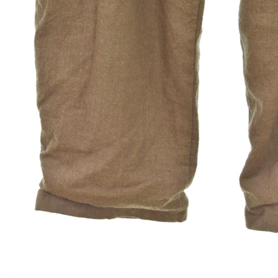 コモリ COMOLI 23AW KHAKI縮絨ウール 6Pパンツ イージーパンツ 3 茶