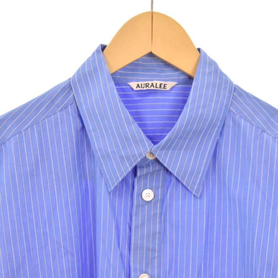 オーラリー AURALEE 25SS SUVIN HIGH COUNT CLOTH STRIPE HALF SLEEVED