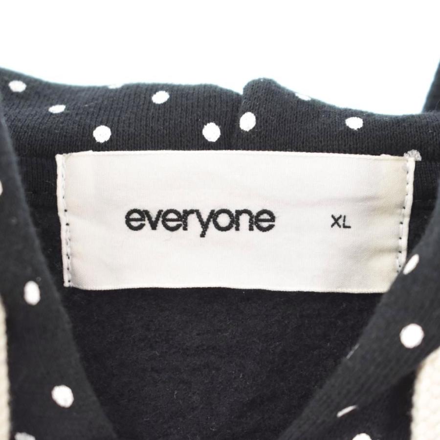 エブリワン everyone 26SS back logo dot zip up hoodie バックロゴ ドット ジップアップ フーディー パーカー XL ブラック EV25-CS50_2