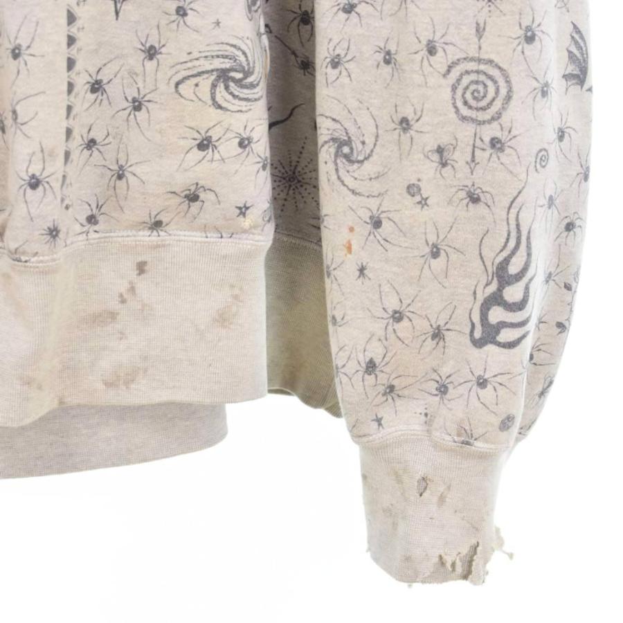セントマイケル SAINTMICHAEL Dr.Woo 25SS DW_HOODIE パーカー フーディー ダメージ加工 XL グレー SM-HR8-0000-C42 ☆AA★ メンズ_6