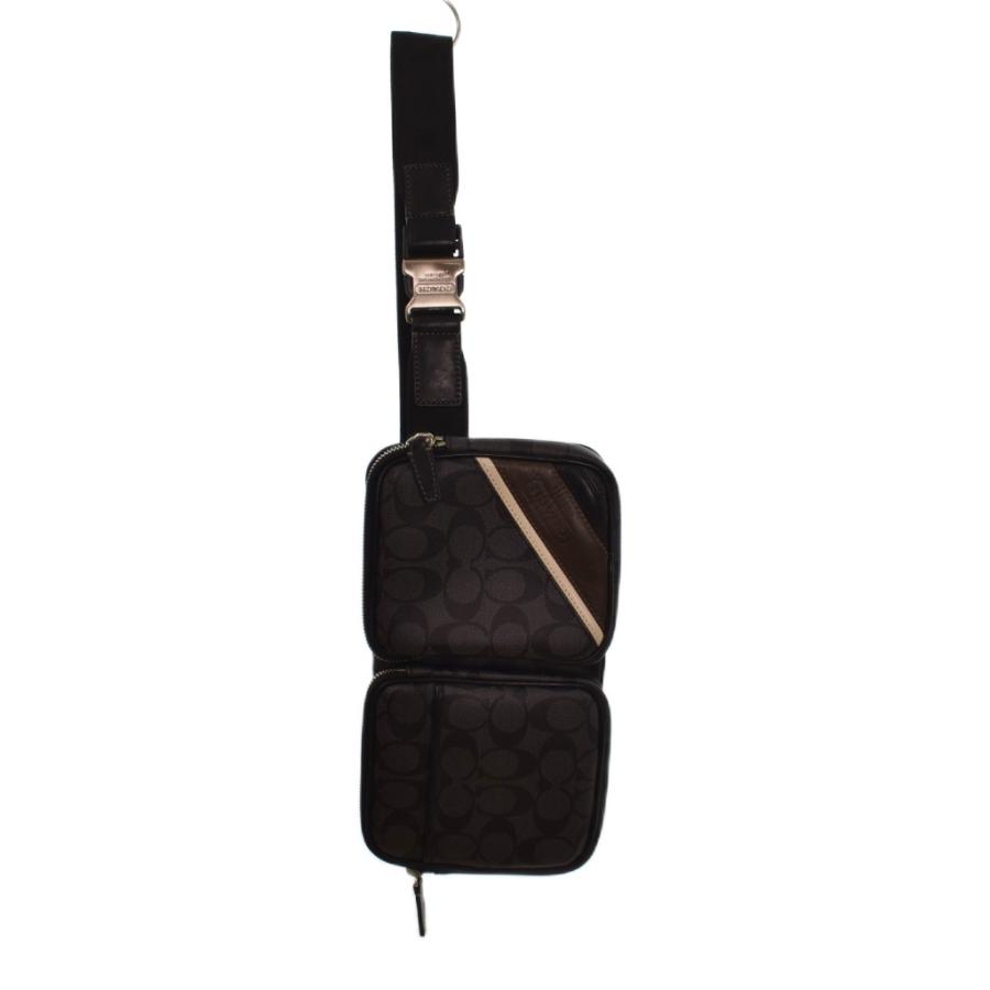 コーチ ウエストバッグ シグネチャー ブラック ボディバッグ COACH（コーチ） ボディバッグ ウエストバッグ シグネチャー ロゴ型